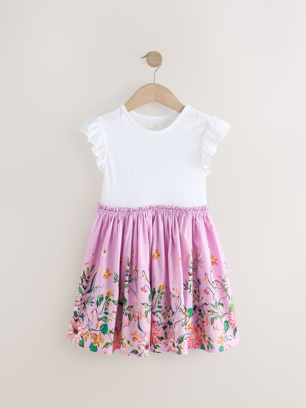 Платье для девочки Next E45-371, Белый, Розовый