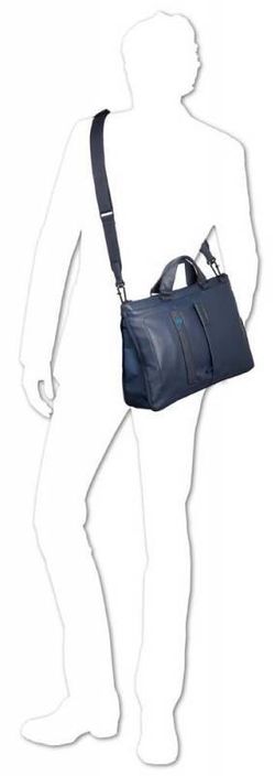 Сумка Piquadro Pulse синий кожа (CA4021P15/BLU3)