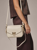 Женская сумка кросс-боди Azaro бежевый лен/мороко