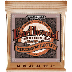 Струны для акустической гитары Ernie ball 2146 Medium light фосфор