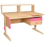 Растущая парта СУТ 25 с задними полками СУТ.15.240 и навесной тумбой (1200×880 мм)