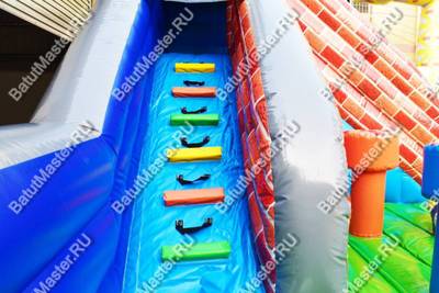 Коммерческий надувной батут "Строители 2" 10*8*5