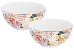 Набор салатников 2шт 15см Anna Lafarg Primavera Розамунда белый