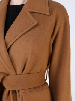 Пальто демисезонное длинное с поясом