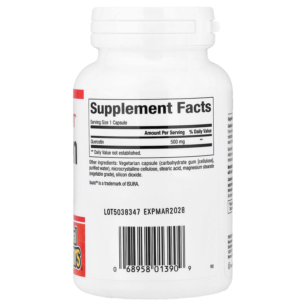 Natural Factors, кверцетин, 500 мг, 60 вегетарианских капсул
