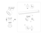 Светильник светодиодный трековый GL6861 WH белый LED 10W 4200K D75*80