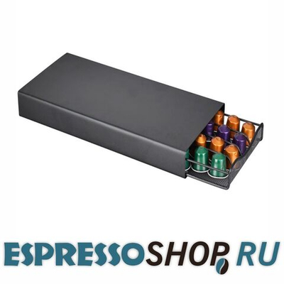 Органайзер для хранения капсул, черный, 40 капсул