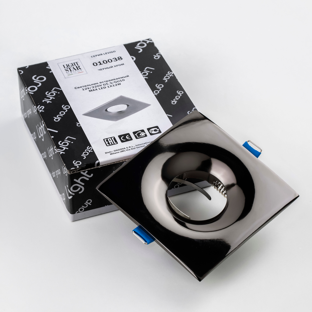 010038 Светильник LEVIGO Q MR16/HP16 ЧЕРНЫЙ ХРОМ