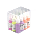 Блёстки для декора Alingar, 20 гр, 6 цветов х 2 шт, "Ассорти" (роз, фиол, зел, син, оранж, желт), 12 штук, пластик. баночка с дозатором, пластик. бокс