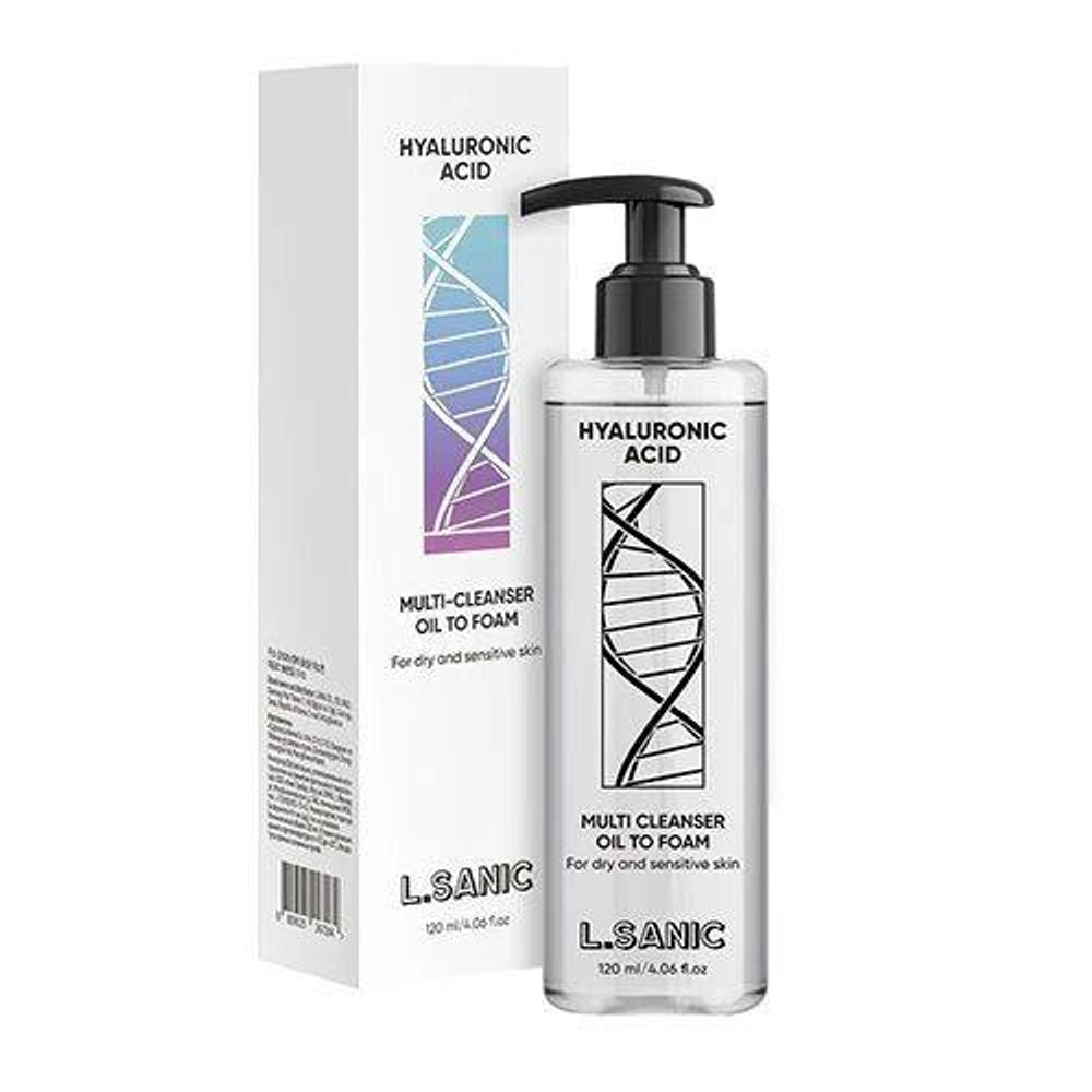 Масло-пенка гидрофильное L.Sanic Hyaluronic Acid Oil to Foam Cleanser 120 мл