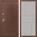 Дверь с терморазрывом входная Лабиринт Термо Лайт 21 Грей софт