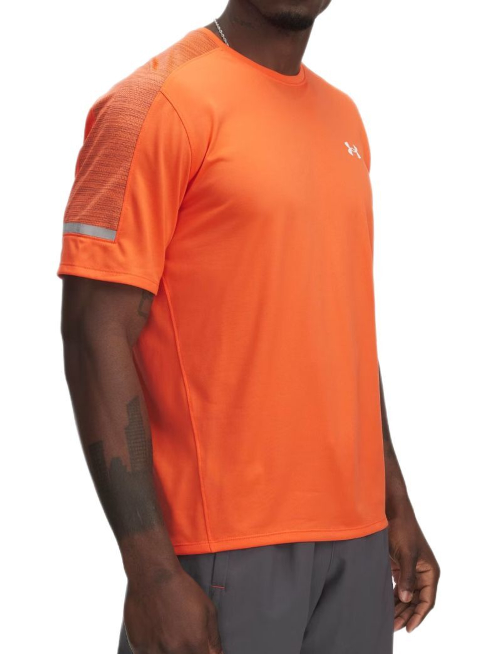 Мужская теннисная футболка Under Armour Tech Utility - fire/castlerock