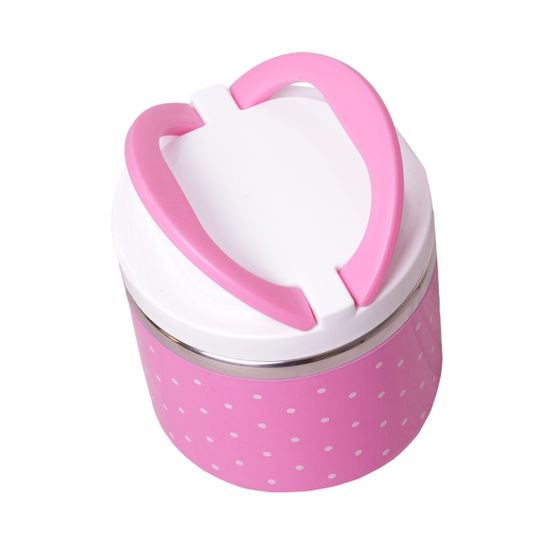 Ланч-бокс круглый 680 мл. Kamille КМ 2102 пластик, нержавеющая сталь