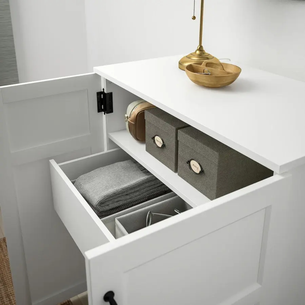 Шкаф с ящиком - GREÅKER /GREАKER  IKEA/ ГРОКЕР  ИКЕА,  84x101 см, белый