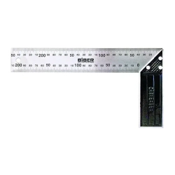 БИБЕР 40635 Угольник столярный ПРОФИ 350мм нержавеющая сталь, гравировка (12/120)