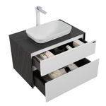 Тумба с раковиной Black&White Universe 80 см U907.800-1 white matt / lauren gold