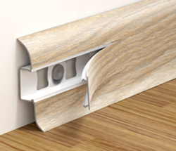 Плинтус ПВХ Идеал Классик 217 Дуб темный 2200х70х22 мм