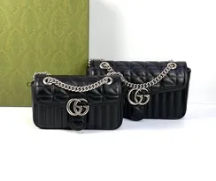 Сумка на плечо Gucci GG Marmont маленького размера черный