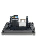 FORTE&PIANO Розетка двойная RJ11+RJ45 кат.5E FP535 сталь IEK