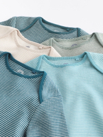 Боди с длинным рукавом для малышей Next K79-686, 5 шт., Синий, Хаки, Бежевый