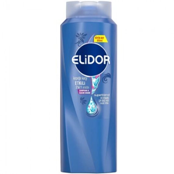 Şampun \ Шампунь \ Shampoo Elidor Kepeğe Karşı Etkili 2&#39;si1 Arada Şampuan 650ml
