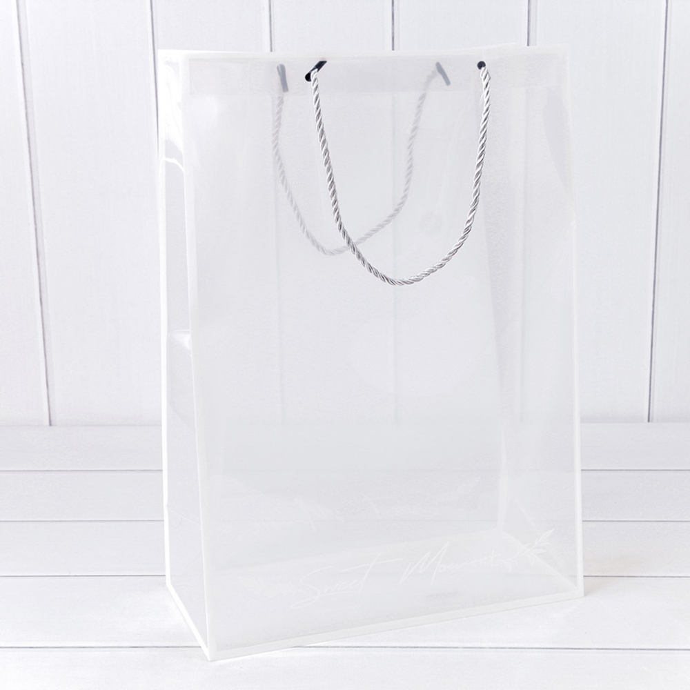 Пакет подарочный 32х45х15см Ваза для цветов "Sweet Moment" (Белый)