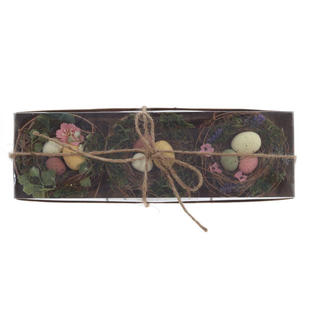 GAEM Набор из 3-х изделий декоративных "Гнездо пасхальное" (10*5), L33 W10 H5 см