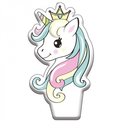 Парафиновая свеча в торт «Единорог»