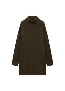 Трикотажное платье с воротником с отворотом