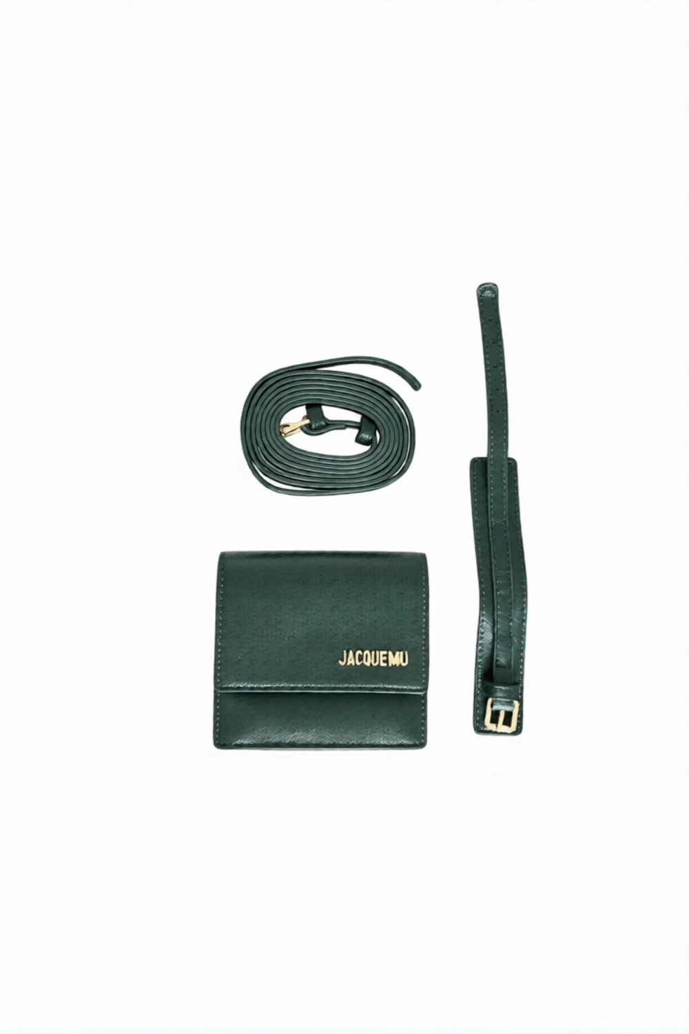 Кошелёк женский на запястье, на пояс из экокожи зелёный JACQUEMU