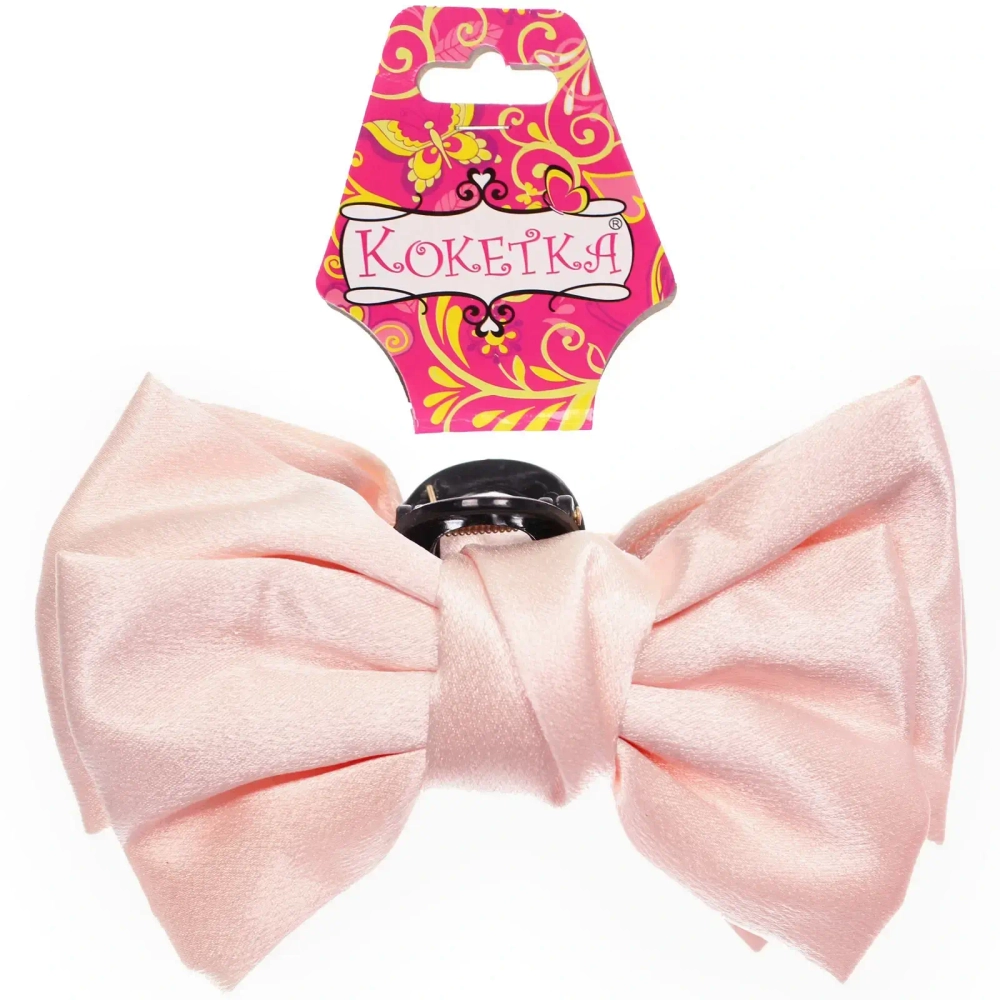 Заколка-краб для волос «ПЕРСЕЯ», цвет пудровый, 14,5*9см (блистер Кокетка)