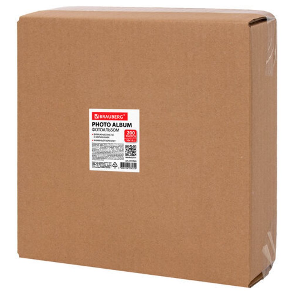 Фотоальбом BRAUBERG "It's a girl" на 200 фото 10х15 см, твердая обложка, бумажные страницы, бокс, розовый, 391145