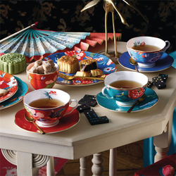 Wedgwood Чайная чашка с блюдцем Paeonia Blush Red 320 мл 40032094