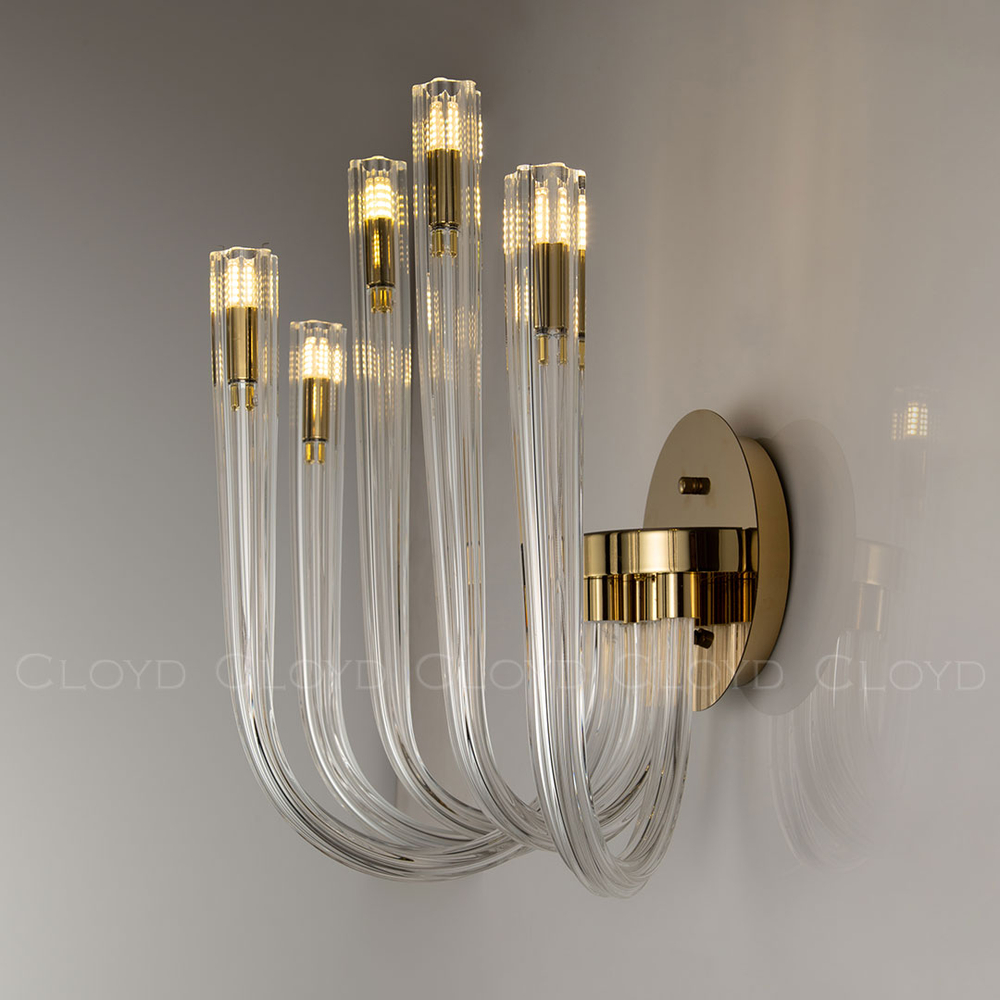 Бра Cloyd AEDA W5 / шир. 35 см - золото (арт.20477)