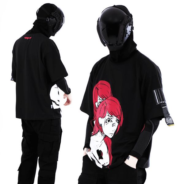 Футболка Doppelganger of Doppelganger Kimono черная - фото 2