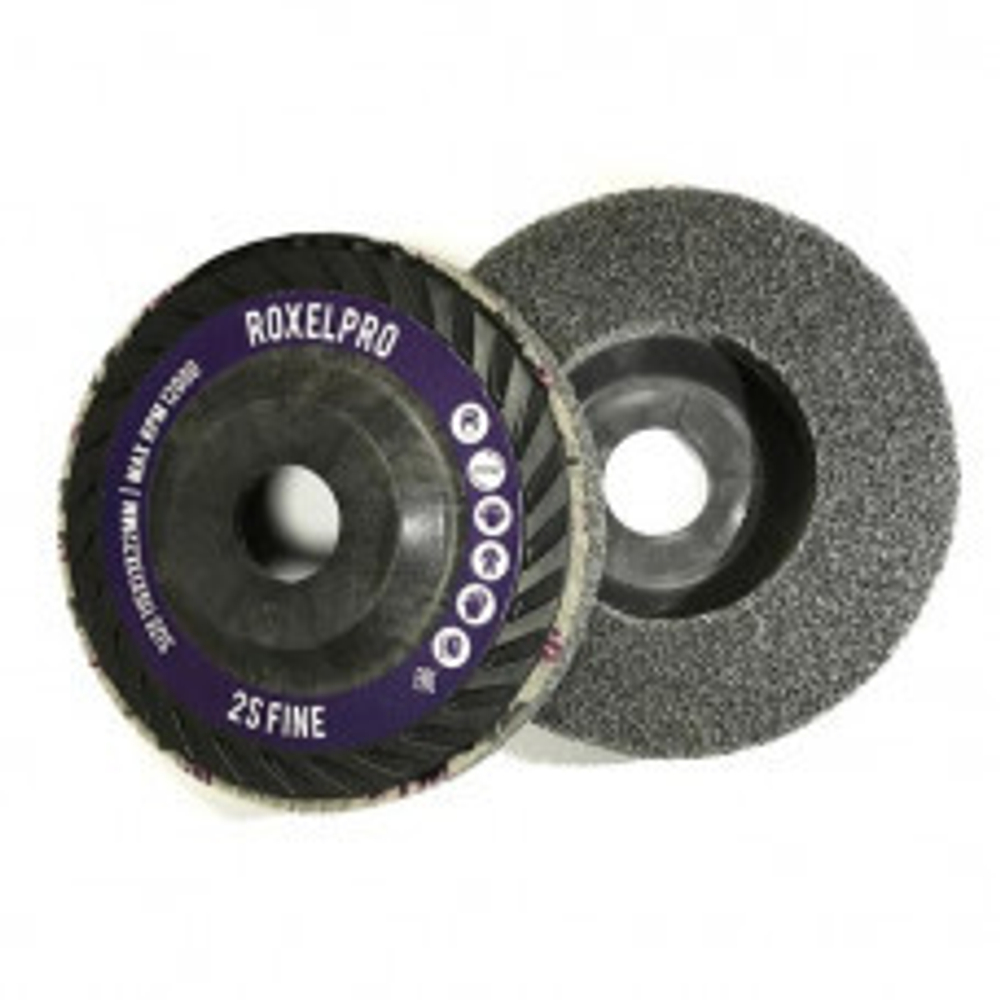 RoxelPro Нетканый пресcованный круг ROXPRO 115x6x22 мм, Trimmable, 2S, Fine