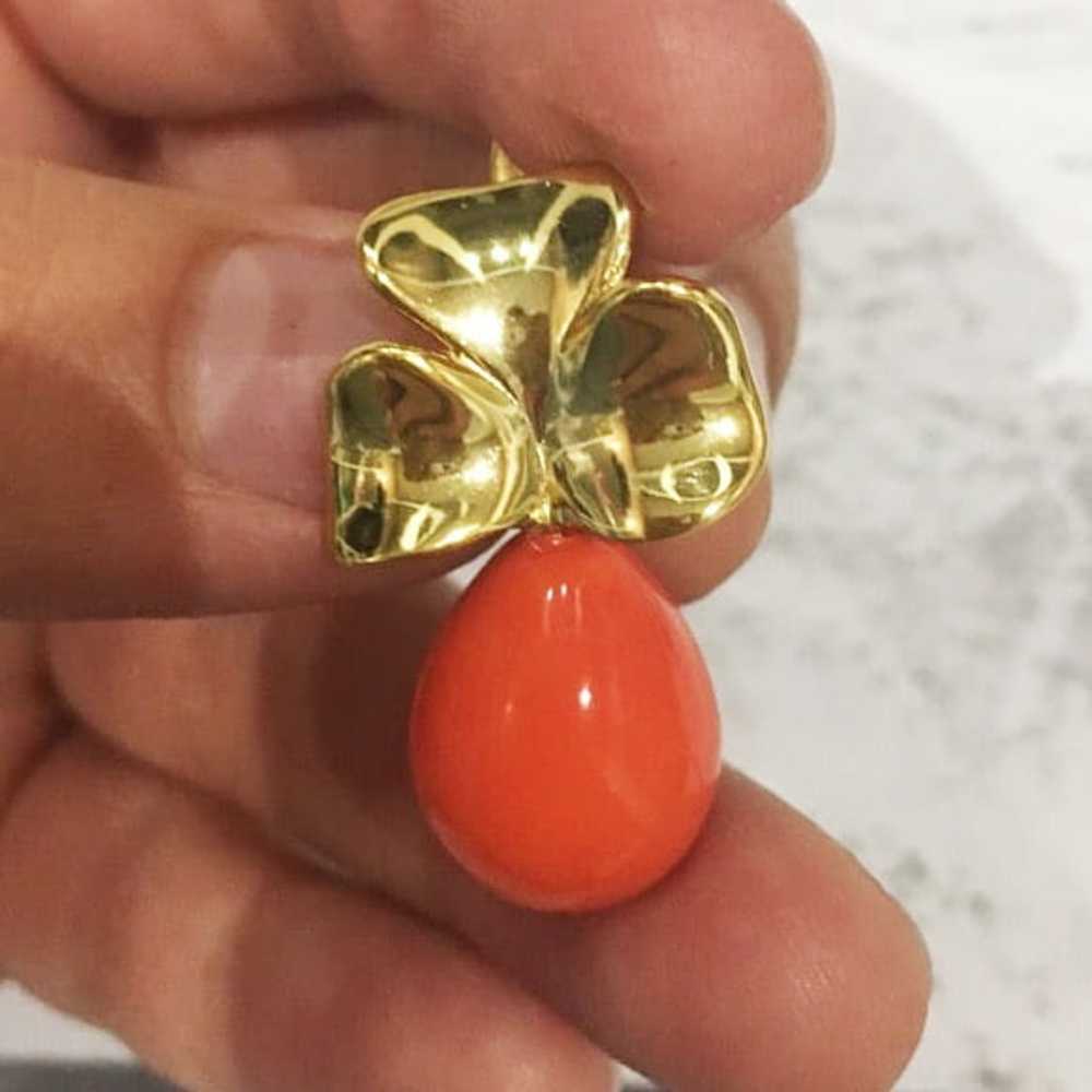 Швензы с позолотой для полупросверленных бусин, 15*16 мм, цена за пару