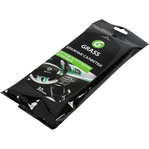 Салфетки влажные Грасс 30шт для ухода за интерьером а/м