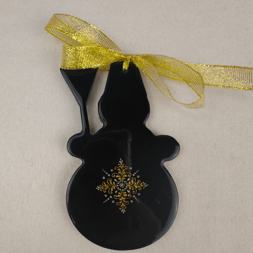 Сувенир Снеговик "По-щучьему веленью" с росписью Палех в коробке