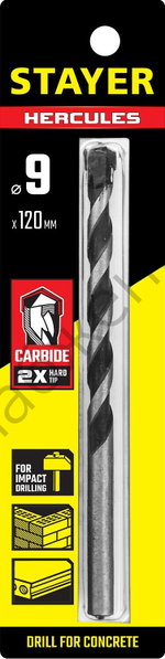 STAYER HERCULES 9 x 120 мм сверло по бетону PROFESSIONAL