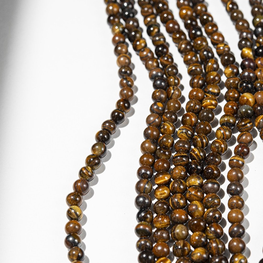 Тигровый глаз натуральный эконом, 6,4мм, шар