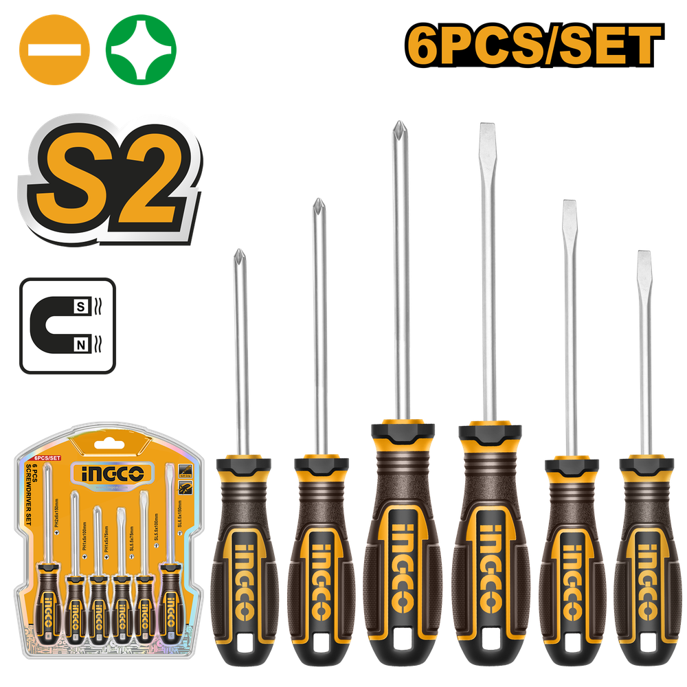 Набор отверток INGCO HKSDS0628 INDUSTRIAL 6 шт.