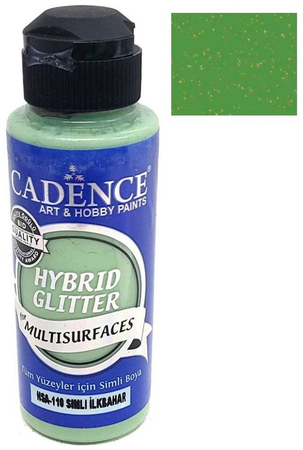 Гибрид Glitter 120мл , цвет 110 весна (блески золото)