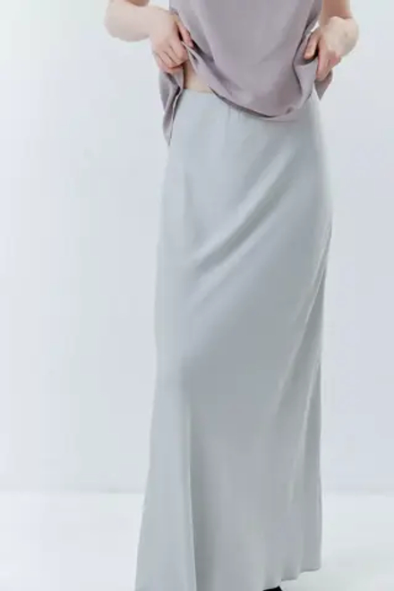 Юбка макси жемчужного цвета