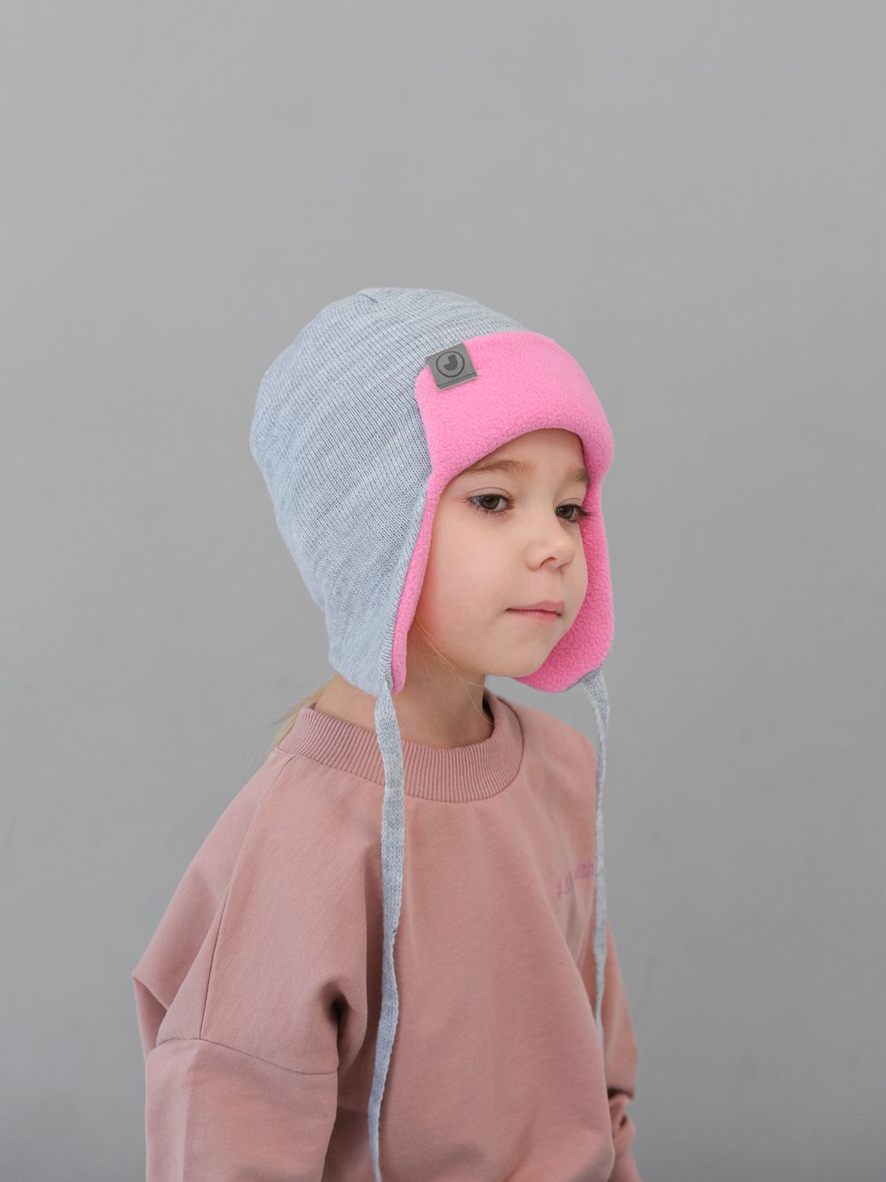 Шапка весенняя/осенняя вязаная (Жемчужно-пепельный) ТОКИ*