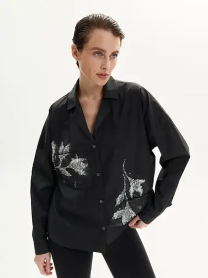 Рубашка FLOWER DROPS, черный