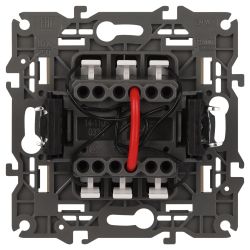 14-1105-02 ЭРА Выключатель двойной с подсветкой, 10АХ-250В, IP20, Эра Elegance, сл.кость