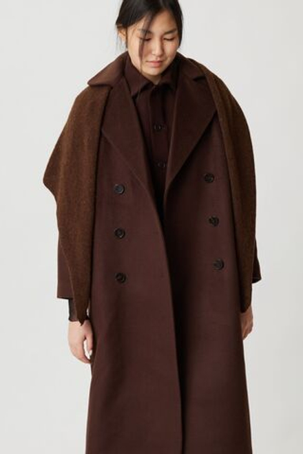 Косынка из шерсти коричневая