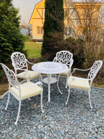 Комплект мебели из литого алюминия Geneva 4 White, античная бронза