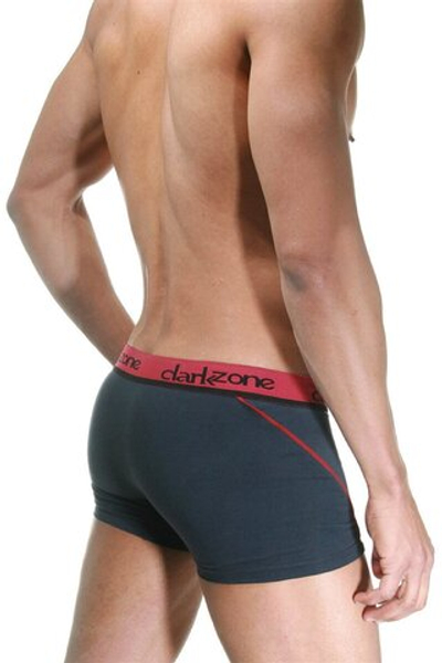 Темно-серые трусы-боксеры с яркой брендированной резинкой (Размер: S) (Цвет: темно-серый)